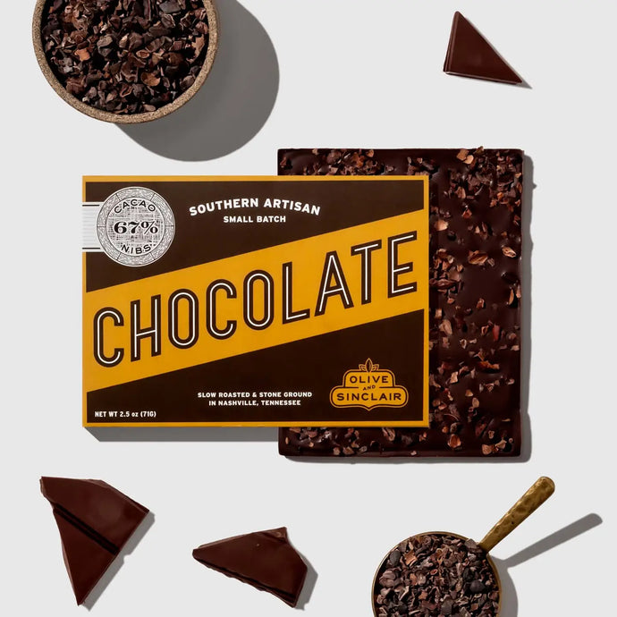 Olive & Sinclair Cocao Nib Chocolate Bar